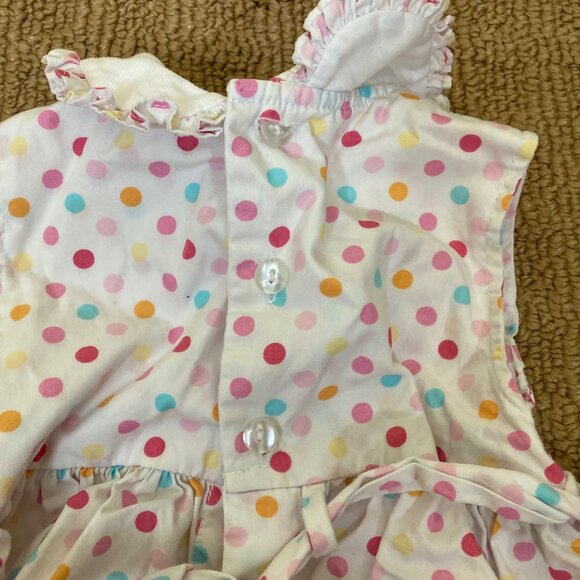 Rare Editions Dress Girls 18m 18 Months Summer Polka Dot Smocked Embroidered - Picture 6 of 7